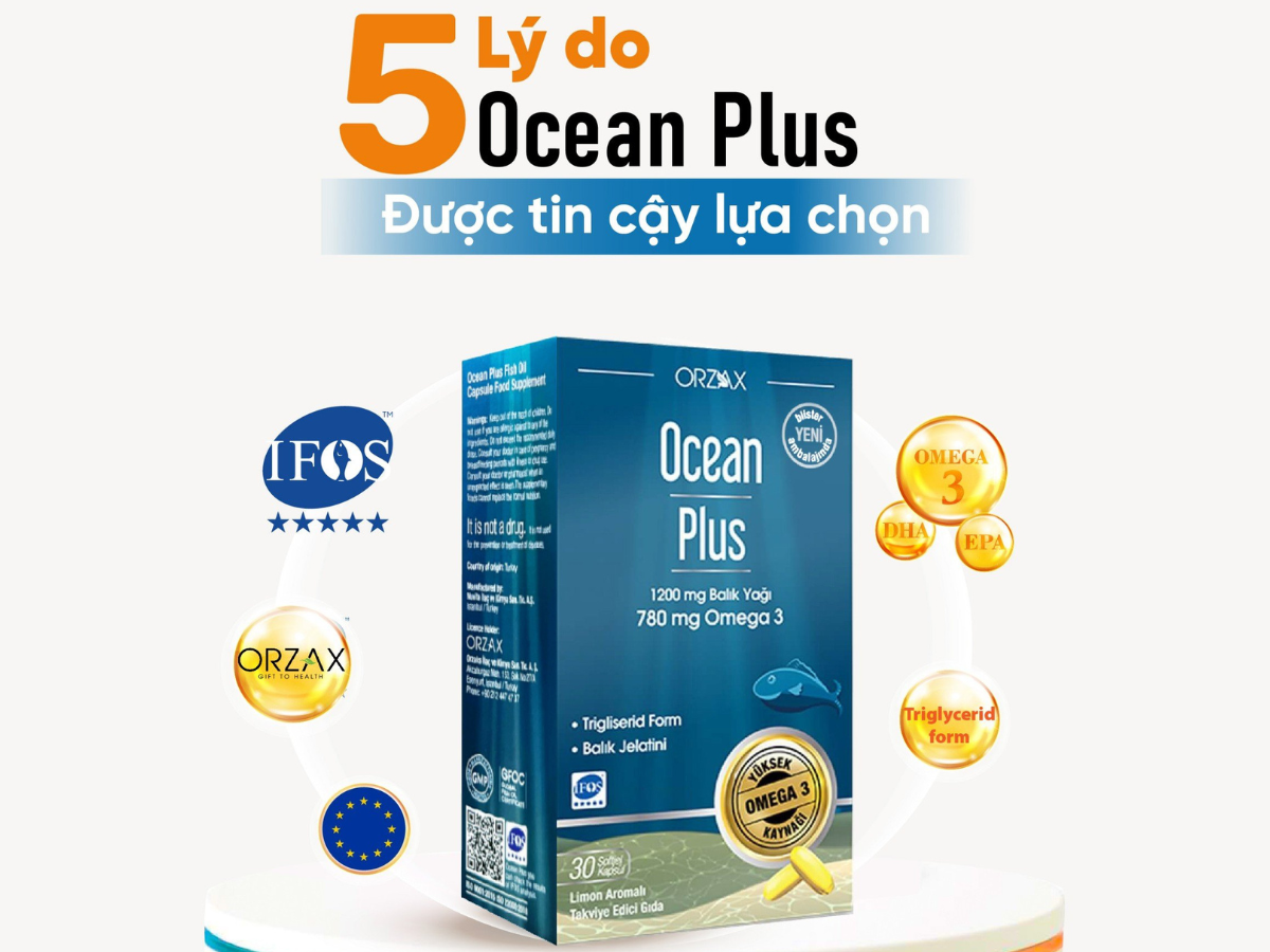 Ocean Plus - Omega 3 tinh khiết chuẩn quốc tế IFOS 5 sao