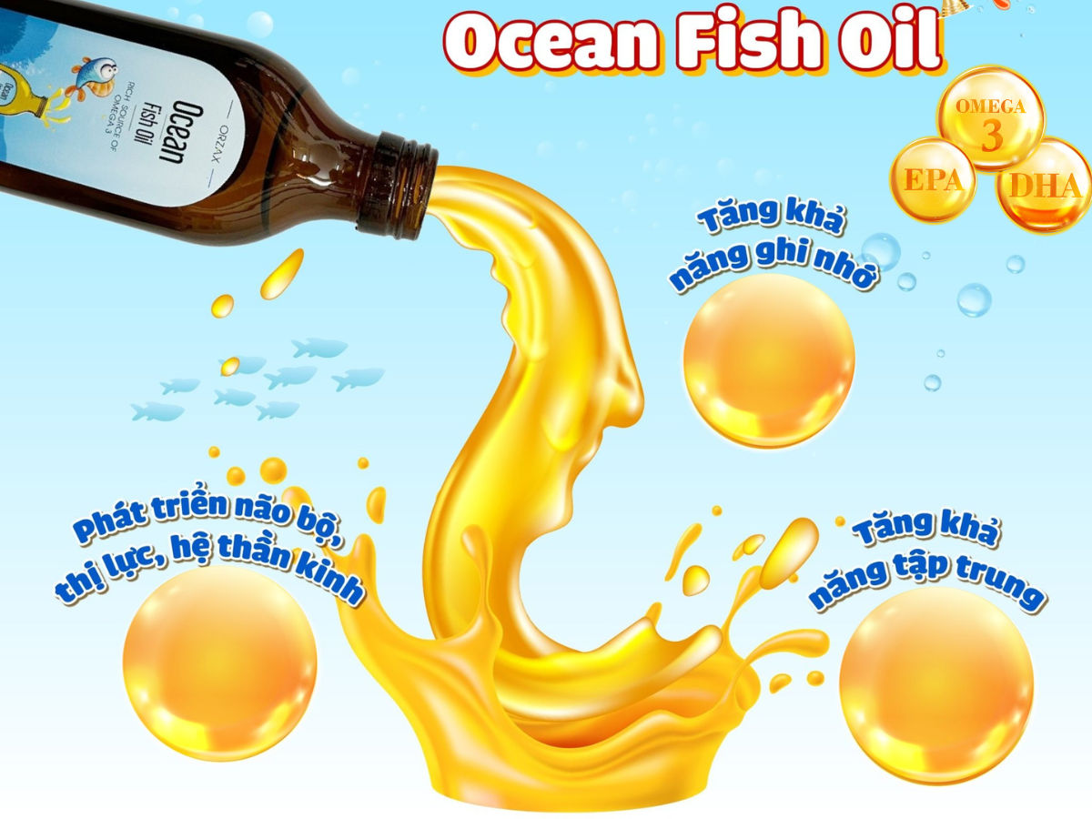 Ocean Fish Oil - Omega 3 đậm đặc, tinh khiết chuẩn IFOS